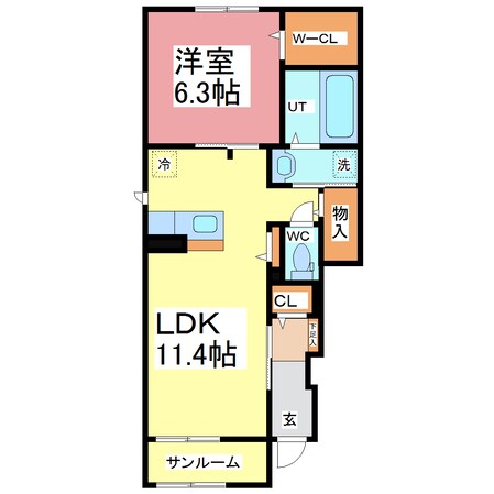 リヨン鯖江　01の物件間取画像